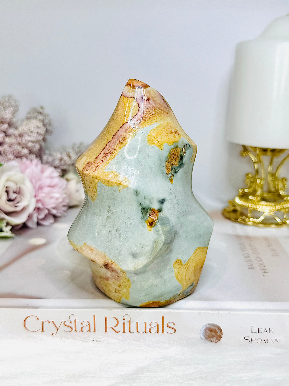 Polychrome Jasper Carved Flame | Freeform 11.5cm 648g