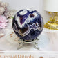 Large Chevron Amethyst Sphere on Stand 562g