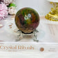 Ocean Jasper Sphere on Stand 246g