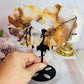 Golden Healer Carved Peacock On Stand 16.5cm Tall