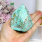 A Rare Stone ~ Chunky Natural Inca Turquoise Carved Freeform | Tower 7cm