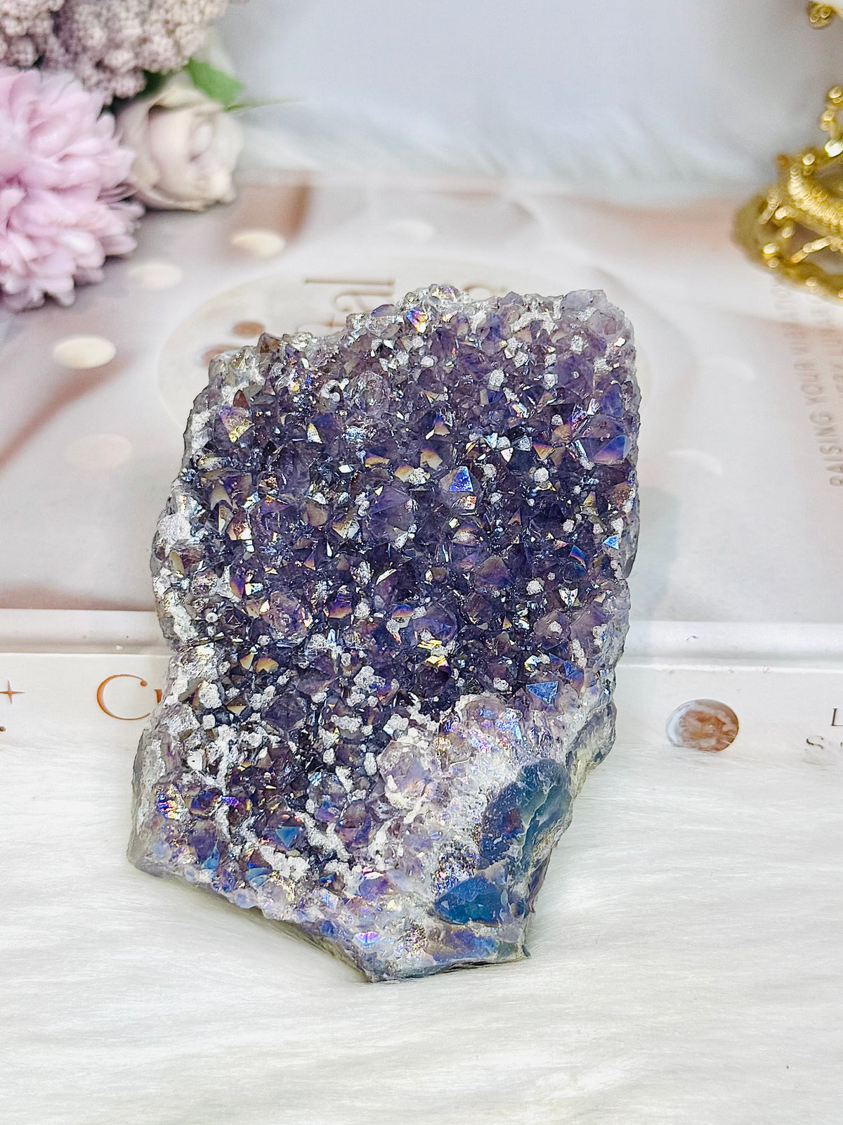 Angel Aura Amethyst Cluster 10cm 352g