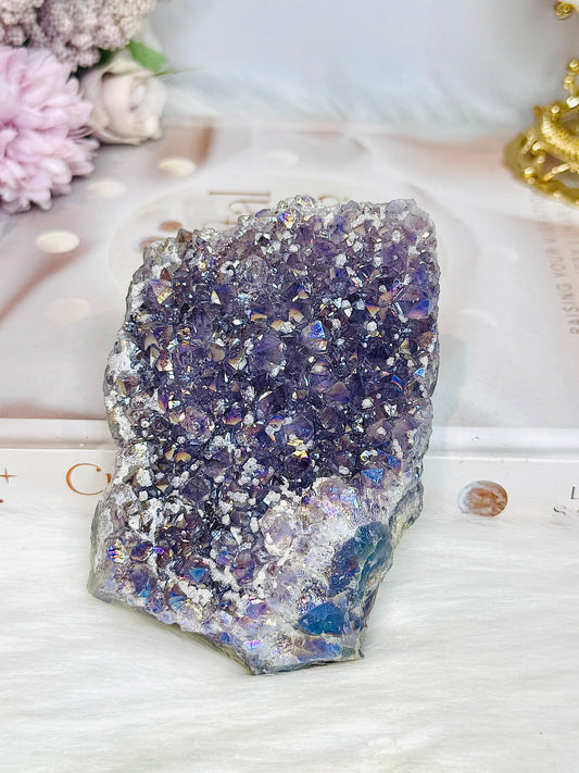 Angel Aura Amethyst Cluster 10cm 352g