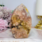 Chunky Druzy Pink Amethyst Flame 12cm