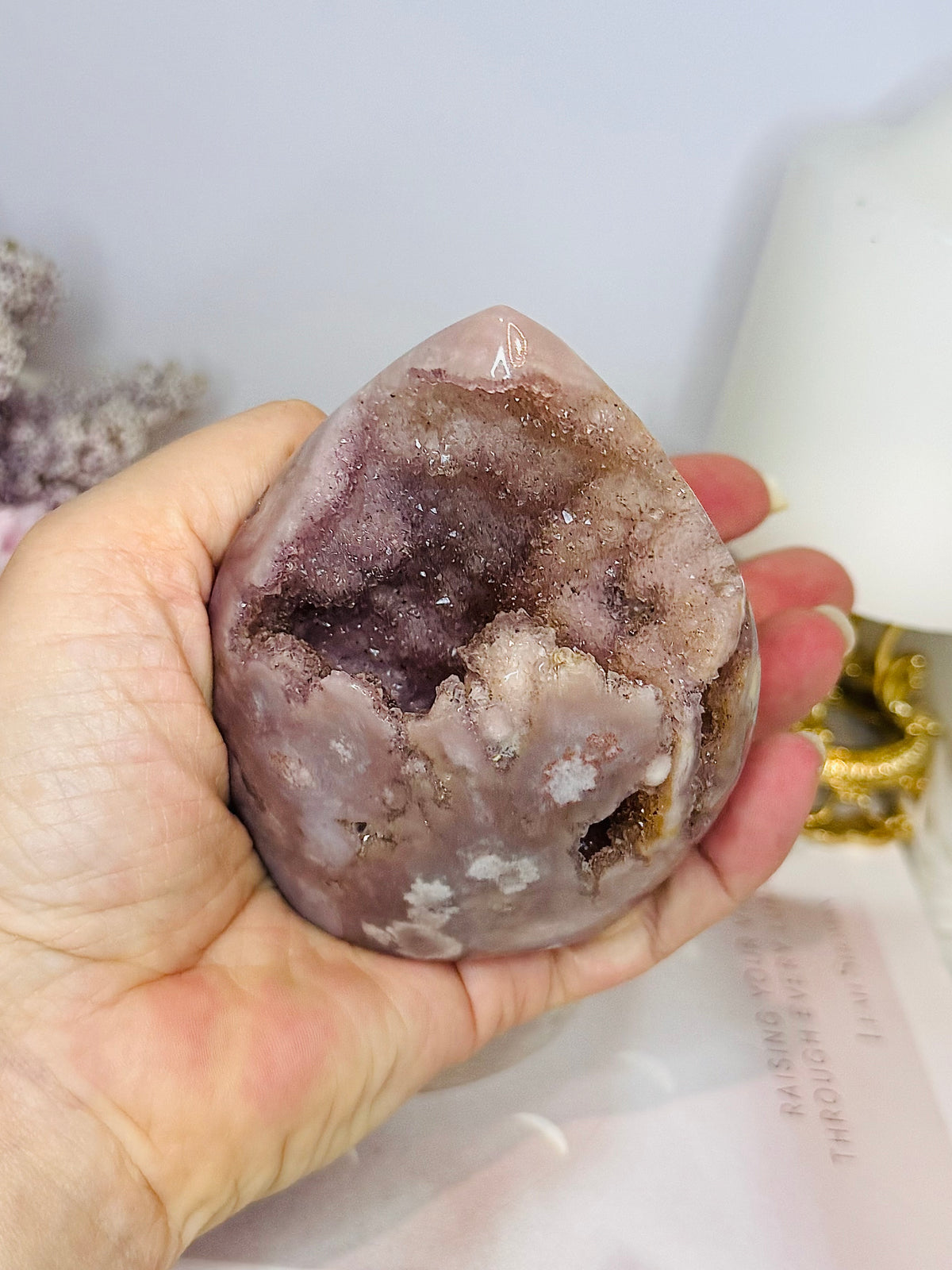Druzy Pink Amethyst Freeform | Flame 10cm 239g