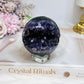 Druzy Amethyst Sphere on Stand 279g
