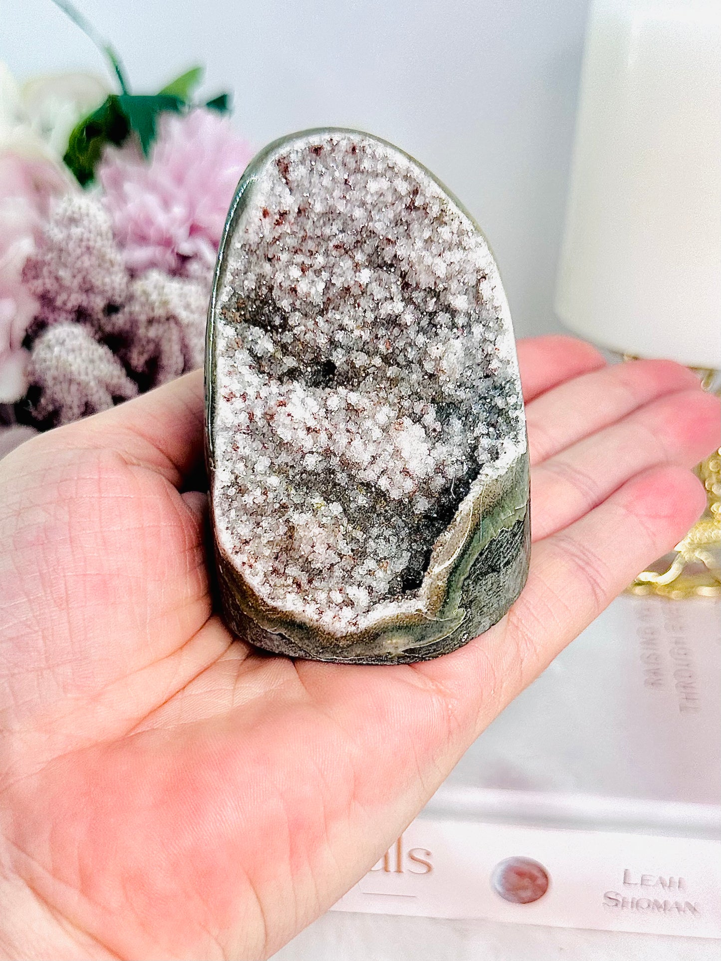 Absolutely Gorgeous Druzy Amethyst Freeform From Uruguay 219grams