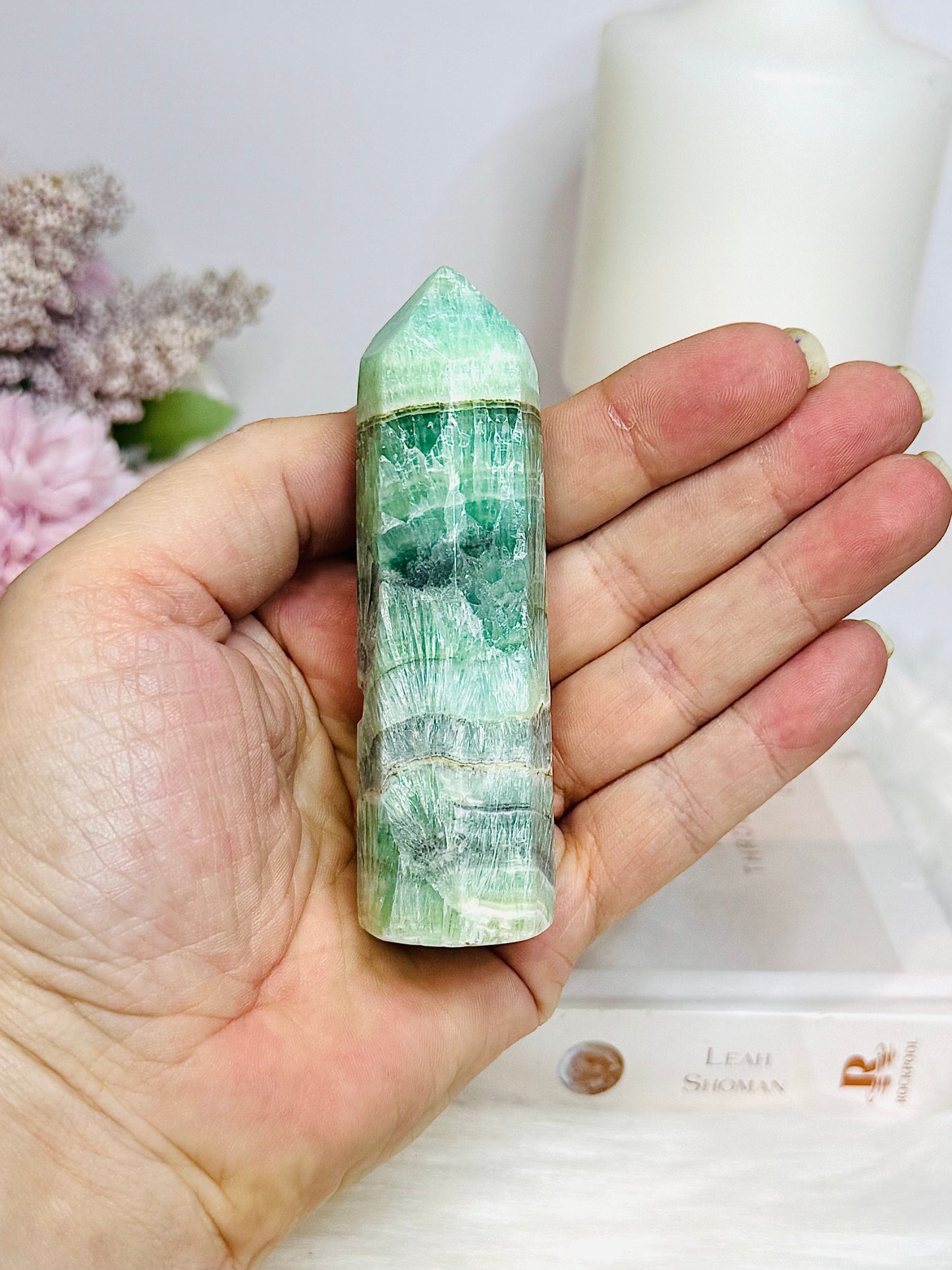 Green Calcite Tower 9cm