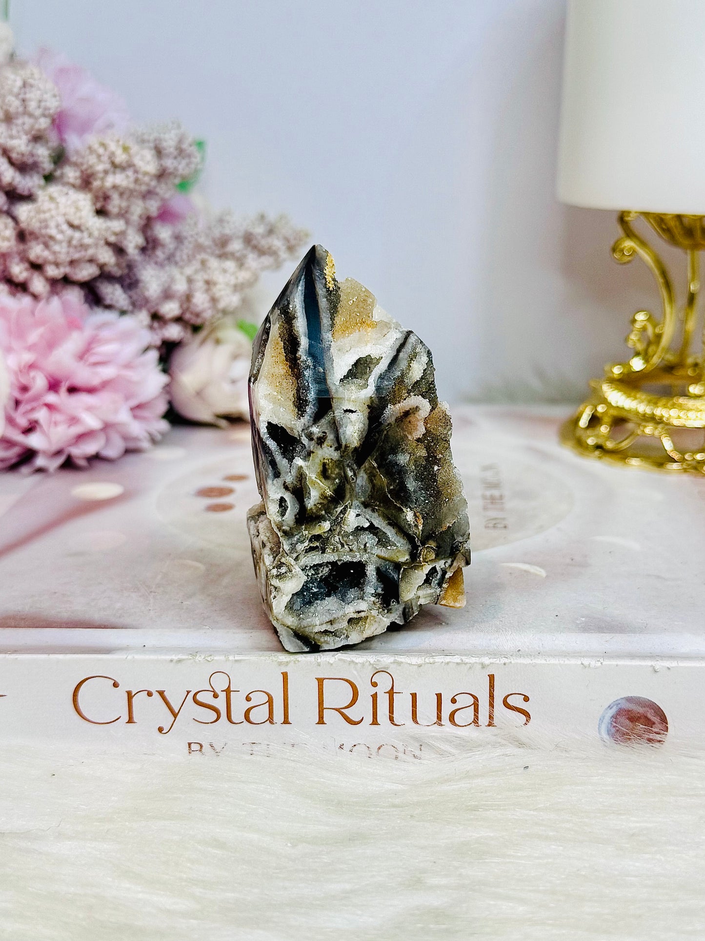 Black Druzy Sphalerite Tower 7cm