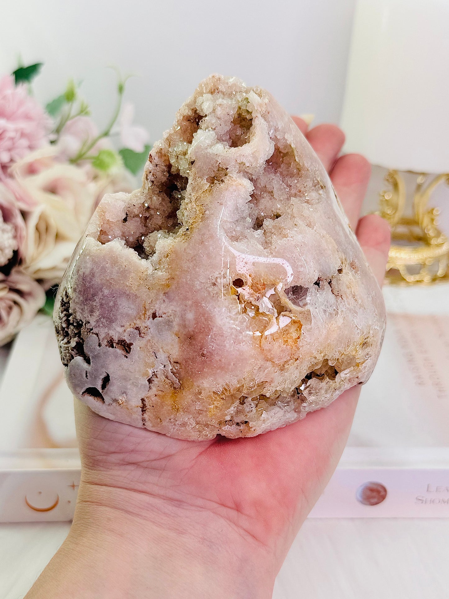 Gorgeous Large 555gram Natural Druzy Pink Amethyst Freeform From Brazil