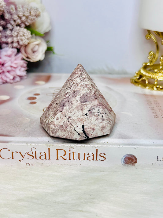 Jasper Carved Diamond Pyramid 149g