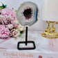 Druzy Amethyst Agate Geode On Stand From Brazil 13cm 216grams