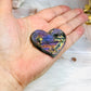Purple Labradorite Heart with Wings ~ Each piece is full of flash 18cm
