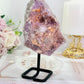 Stabilise Emotions ~ Gorgeous Large Raw Natural Lepidolite Crystal 587grams On Stand From Brazil