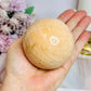 Large Peach Moonstone Sphere on Stand 456g