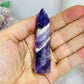 Chevron Amethyst Tower (Chip in tip) 7.5cm