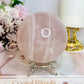 Huge Lavender Rose Quartz Sphere with Rainbows 1.06KG