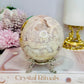 Large Druzy Pink Amethyst Sphere On Stand 630g