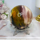 Large Mookaite Jasper Sphere on Stand 520g