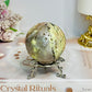 Plum Blossom Jasper Sphere on Stand 269g