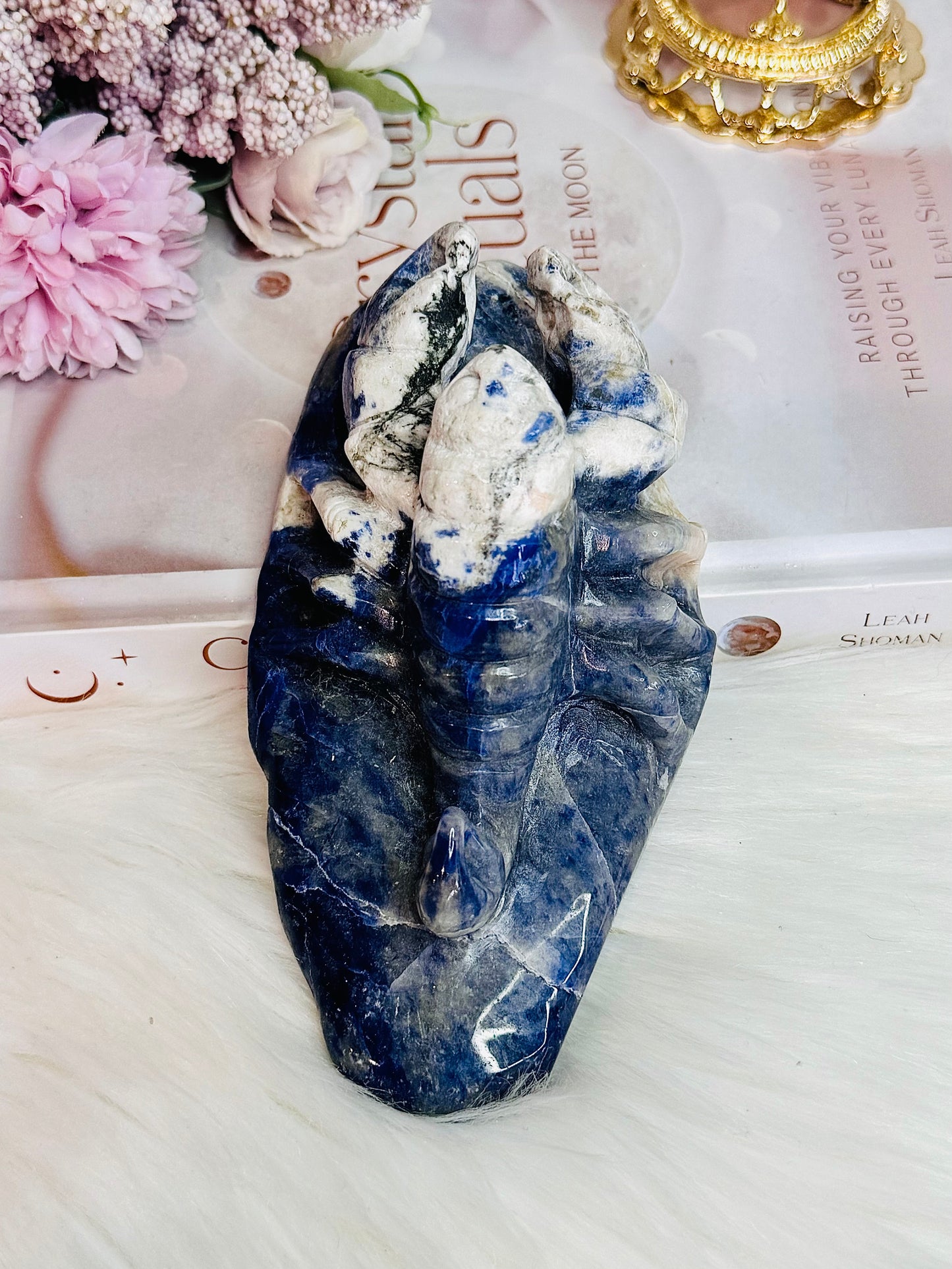 Brings Calmness To The Mind ~ Awesome Large Chunky Sodalite Scorpion Carving 15cm