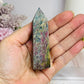 Rare Ruby In Blue Apatite Tower (UV Reactive) 8cm