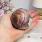 Large Mexican Crazy Lace Agate Druzy Sphere on Stand 376g