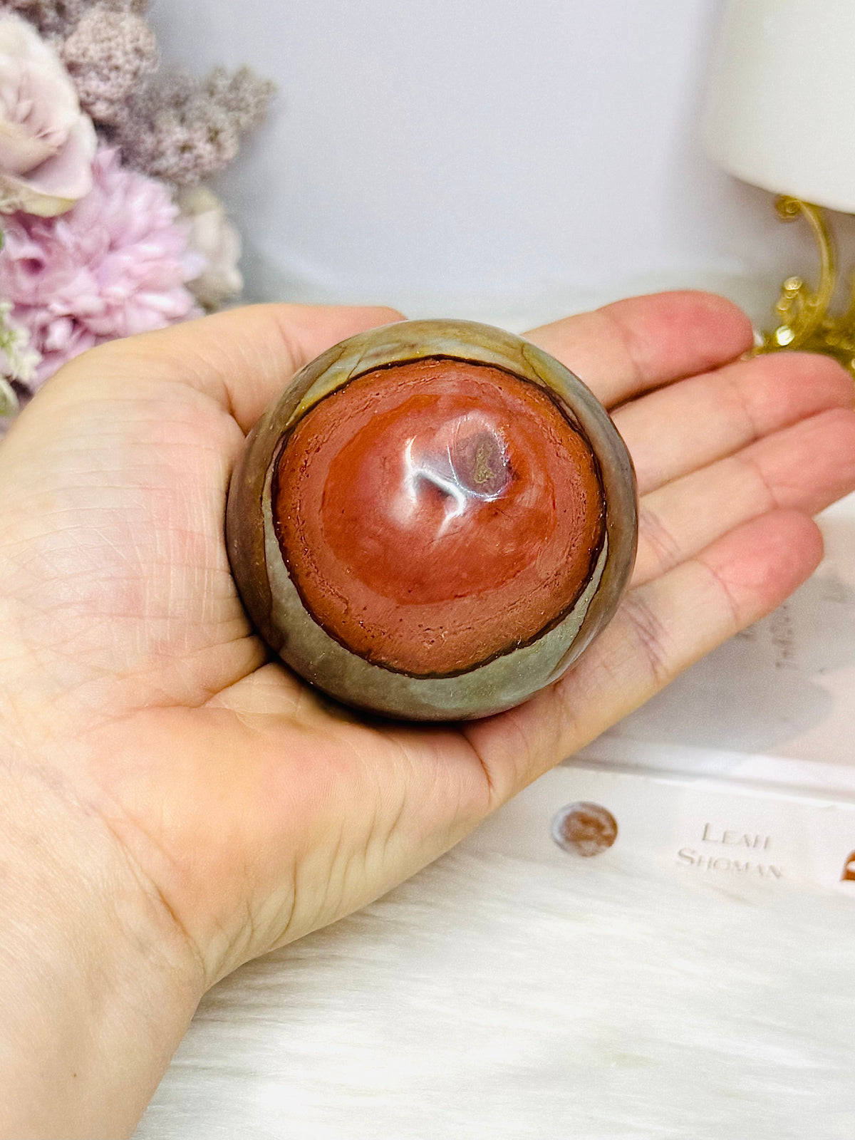 Polychrome Jasper Sphere on Stand 253g