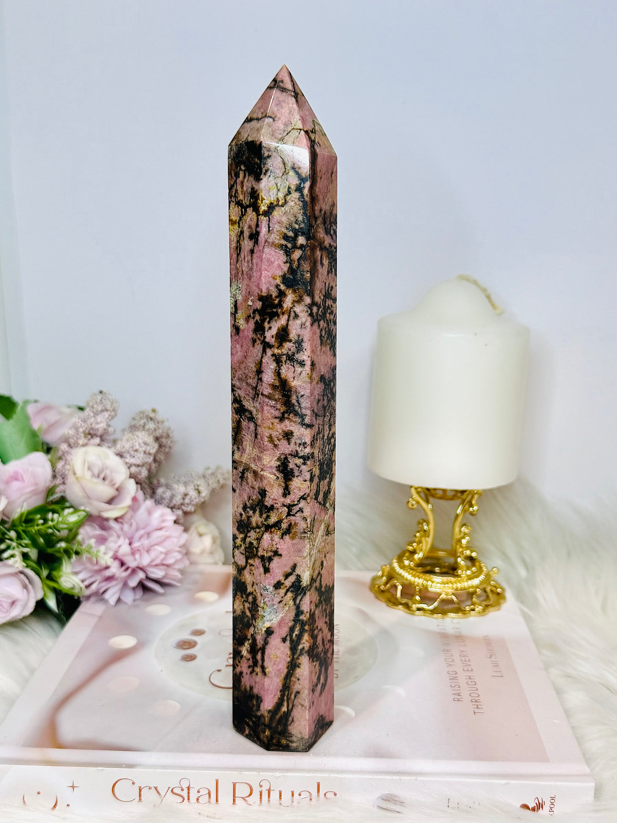 Large Rhodonite Tower 23cm