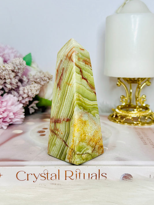 Green Onyx Tower | Obelisk 11.5cm