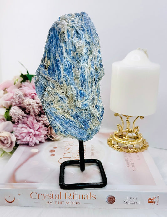 Aligns All Chakras ~ Stunning Large Natural Blue Kyanite Specimen On Stand 994grams