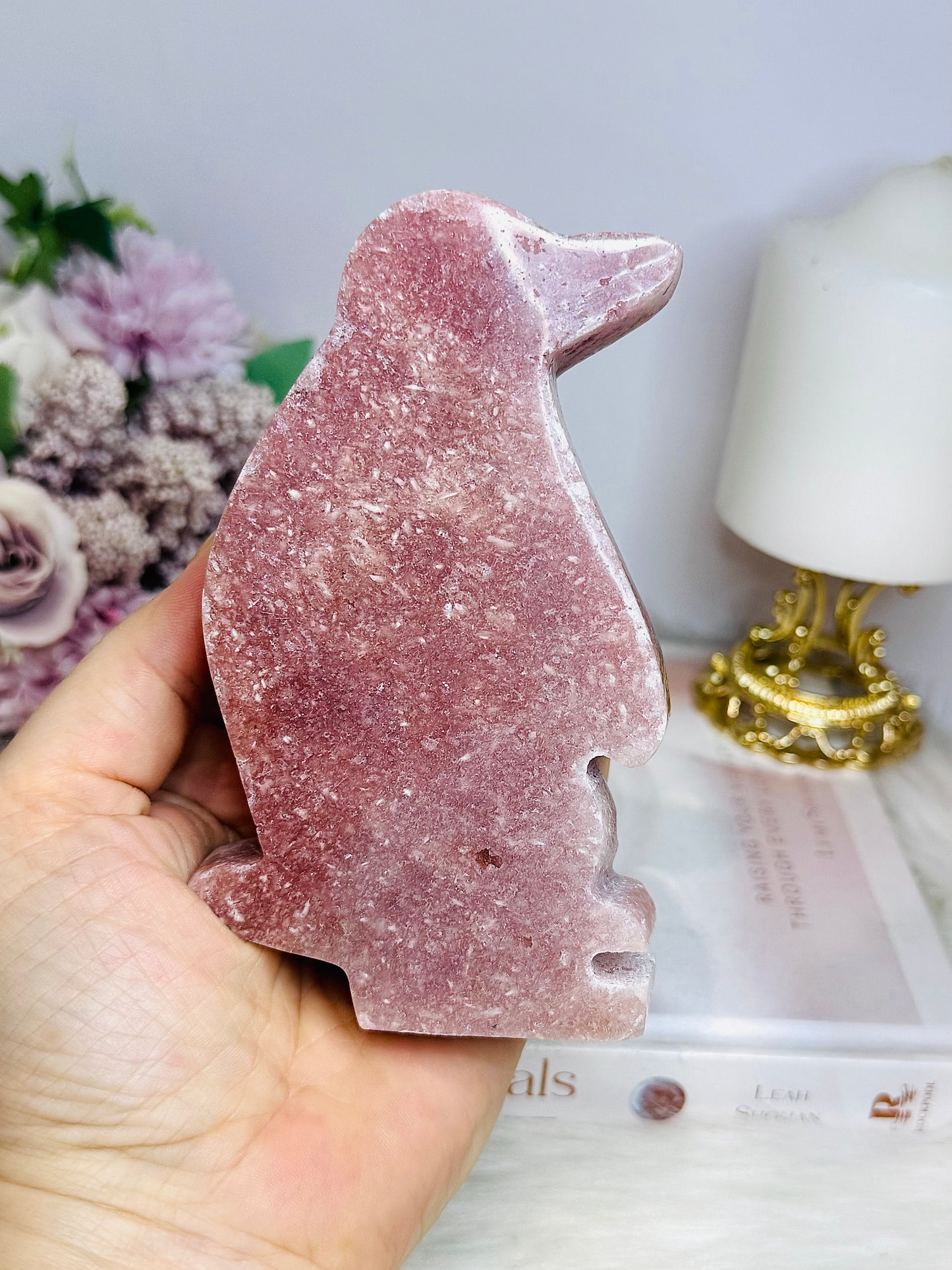 Large Pink Amethyst Chunky Penguin 13cm 426g
