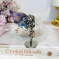 Chevron Amethyst X Clear Quartz Devil & Angel Wings 8.5cm