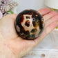 Red Moss Agate Druzy Sphere on Stand 280g