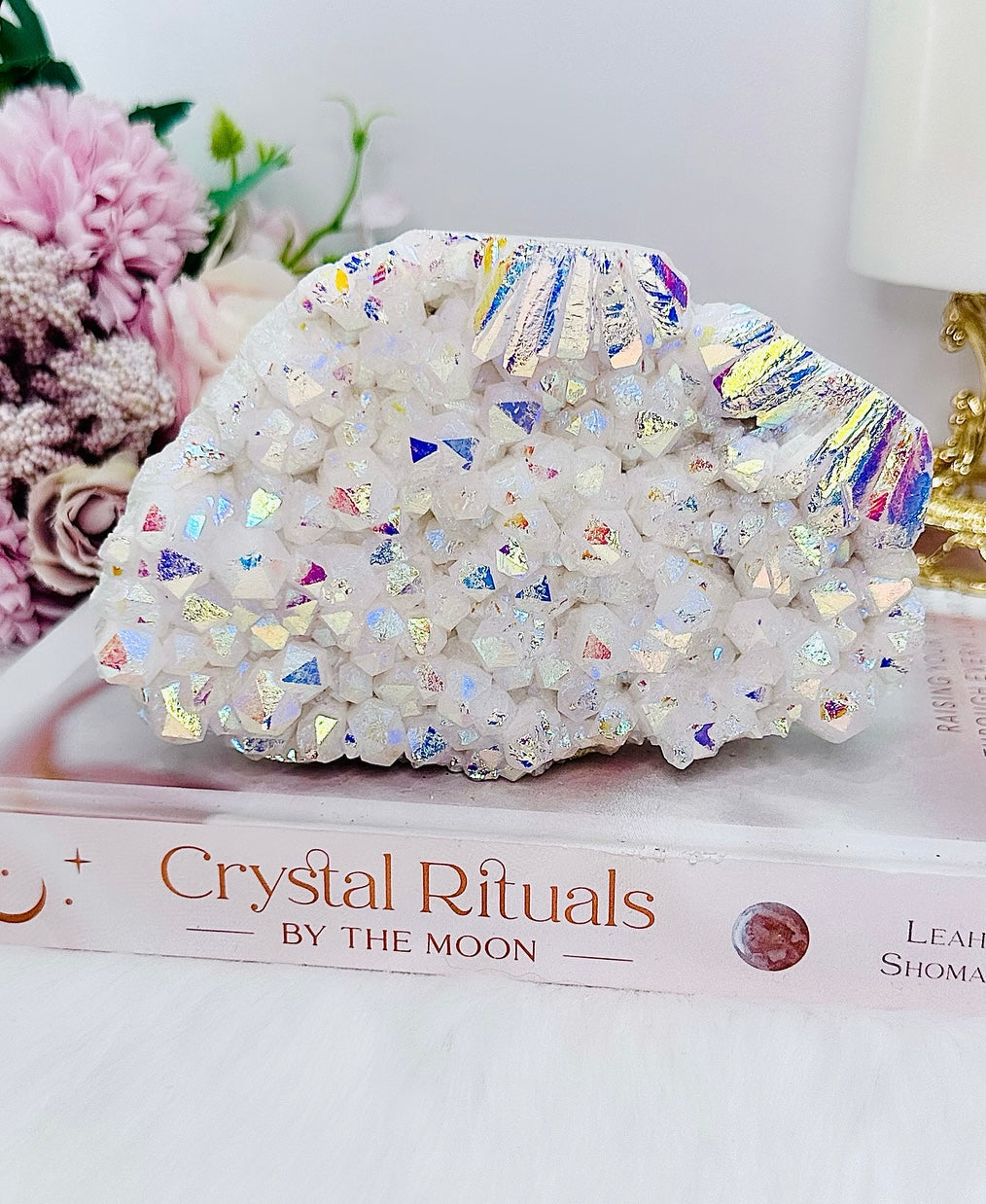 WOW!!! What A Beauty!!! Stunning Large 515gram Angel Aura Clear Quartz Cluster Absolutely Magical Piece