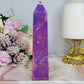 High Grade Rare Natural Phosphosiderite Carved Tower From USA 15cm