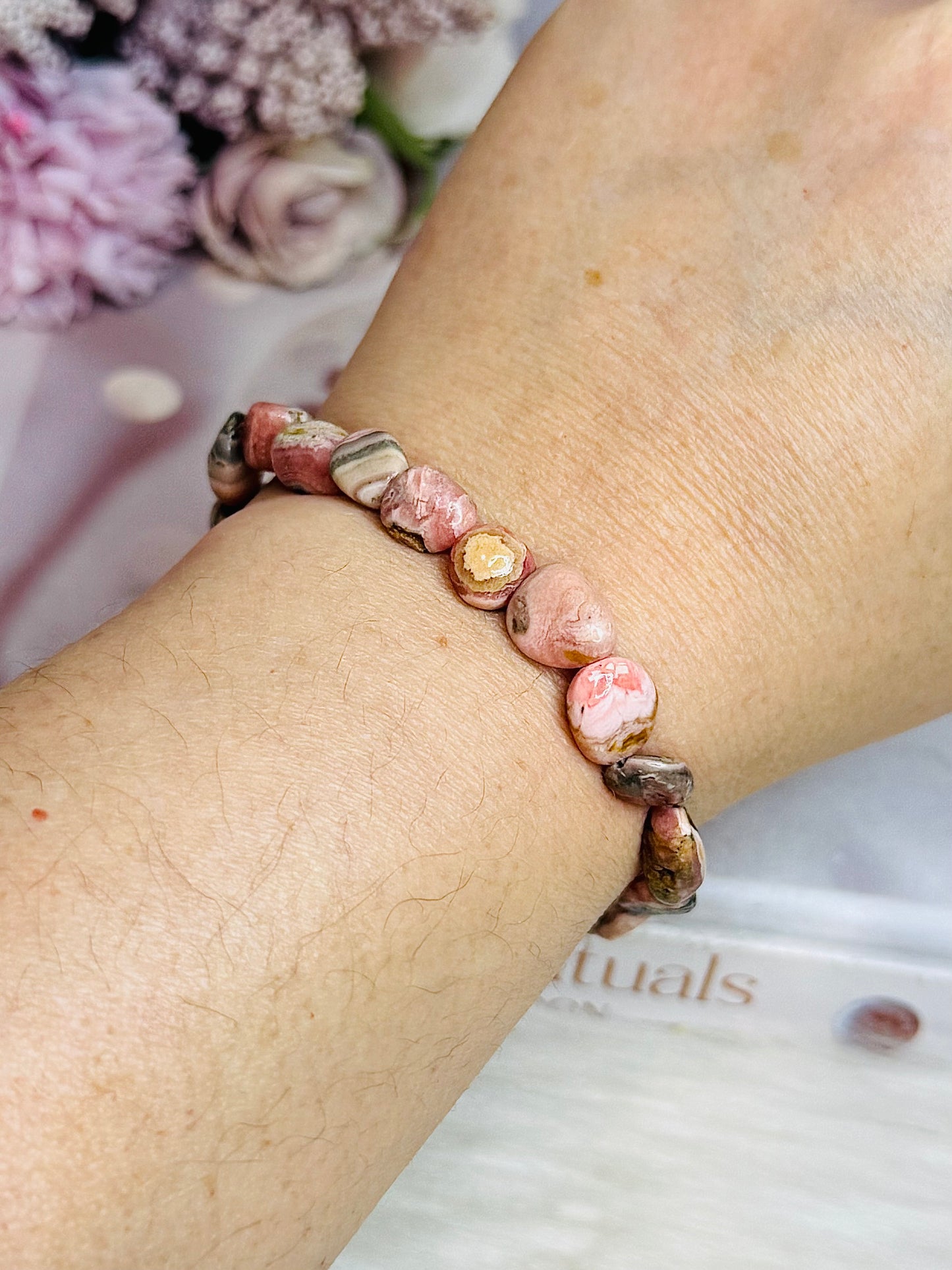 Natural Rhodochrosite Bracelet in Gift Bag