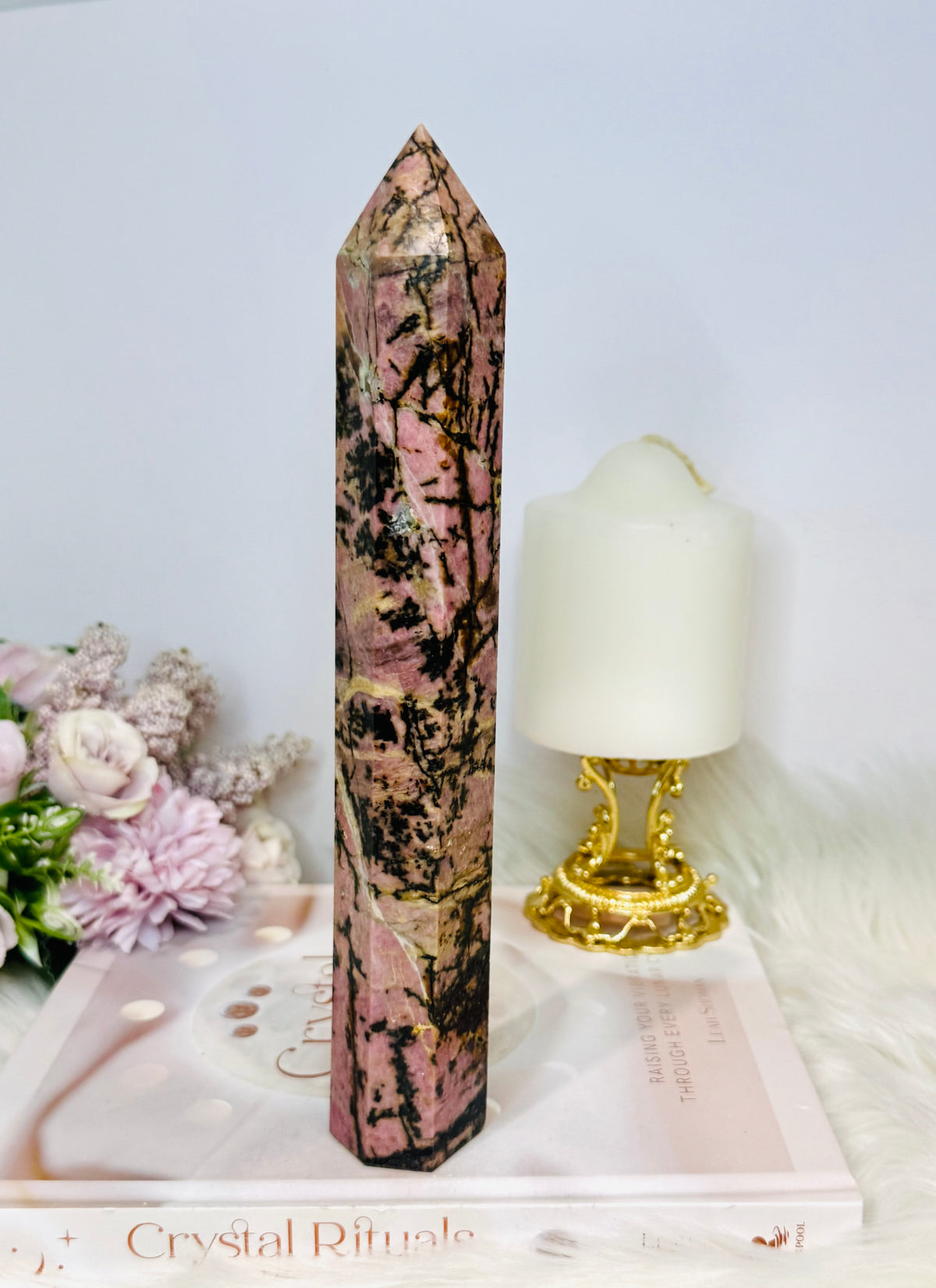 Large Rhodonite Tower 23cm