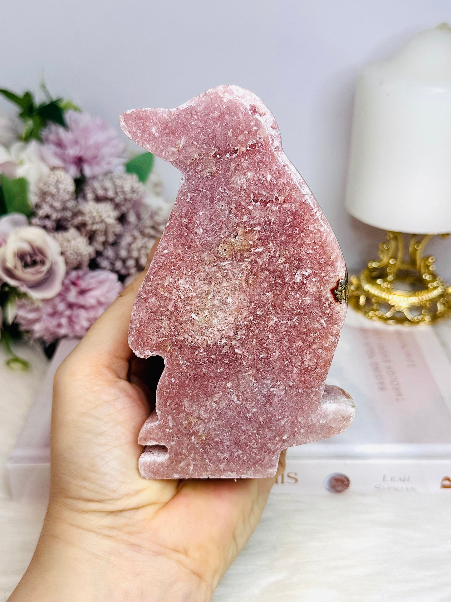 Large Pink Amethyst Chunky Penguin 13cm 426g