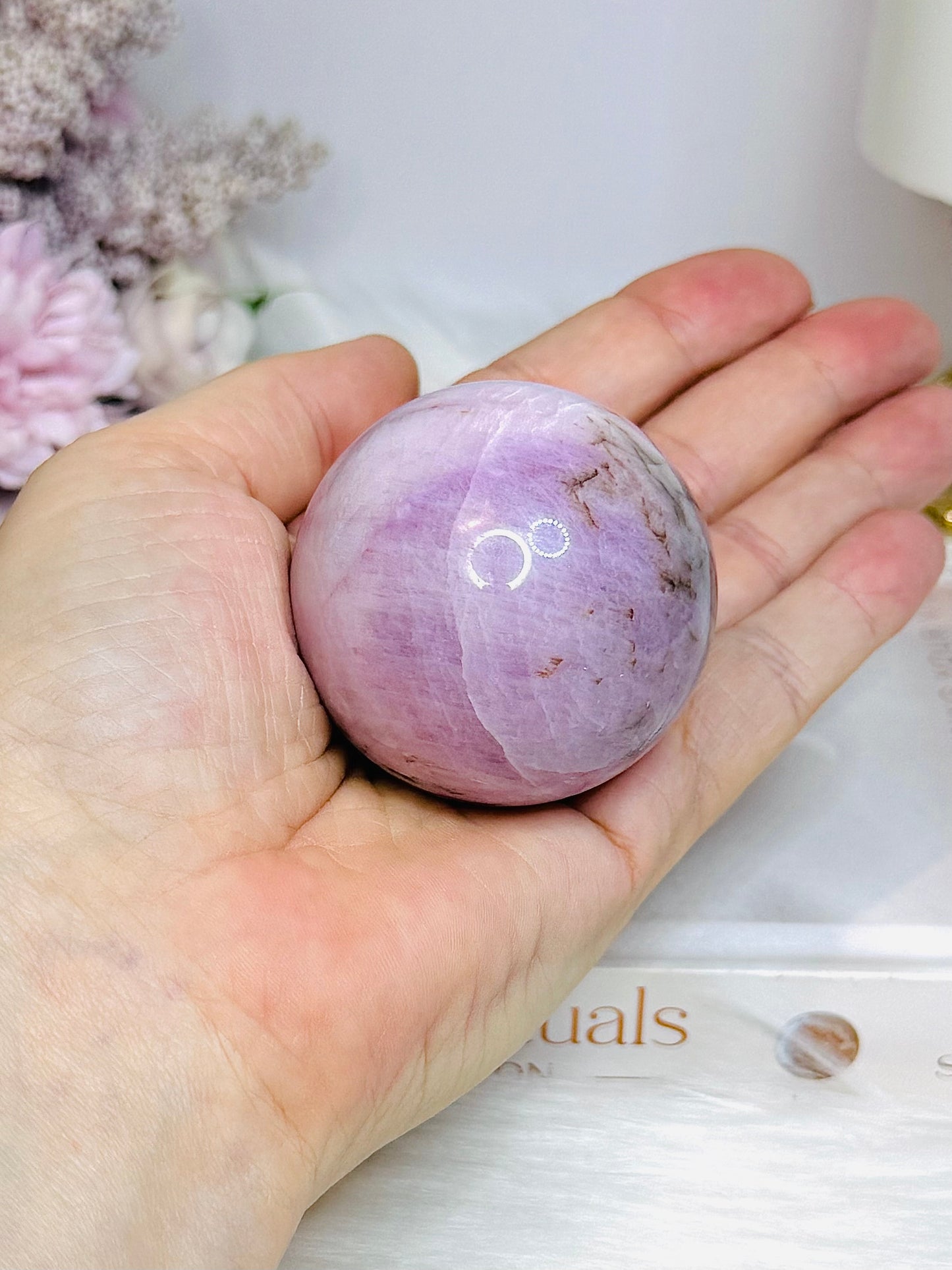 Kunzite Sphere On Stand 202g