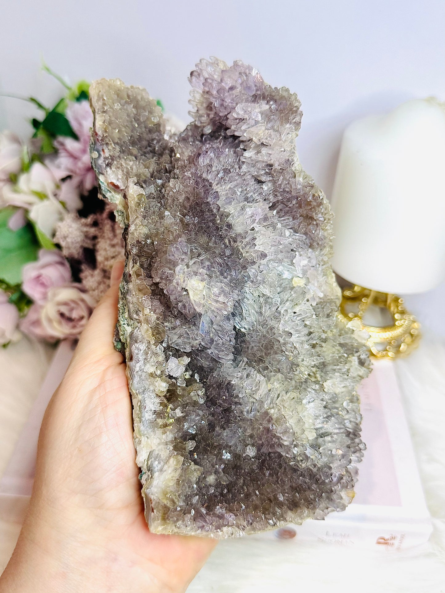 Large Natural Flower Amethyst | Zeolite Freeform Specimen 18cm 900g