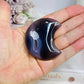 Druzy Agate Carved Moon