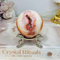 High Grade Druzy Carnelian Sphere on Stand 200g