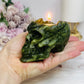 Green Jade Candle Holder Skull 391g