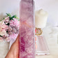 A Dream Piece ~ Fabulous Large Chunky Purple Fluorite Tower 23cm Over 1KG With Beautiful Clarity & Amazing Colour