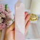 UV Reactive Pink Mangano Calcite Tower 16cm