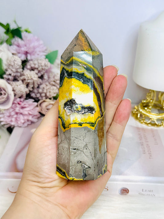 Large Bumblebee Jasper Chunky Tower 13.5cm 370g