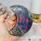 High Grade Large Labradorite Carved Moon Full of Flash 18.5cm
