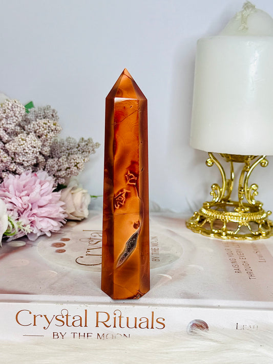 High Grade Carnelian Tower 12cm