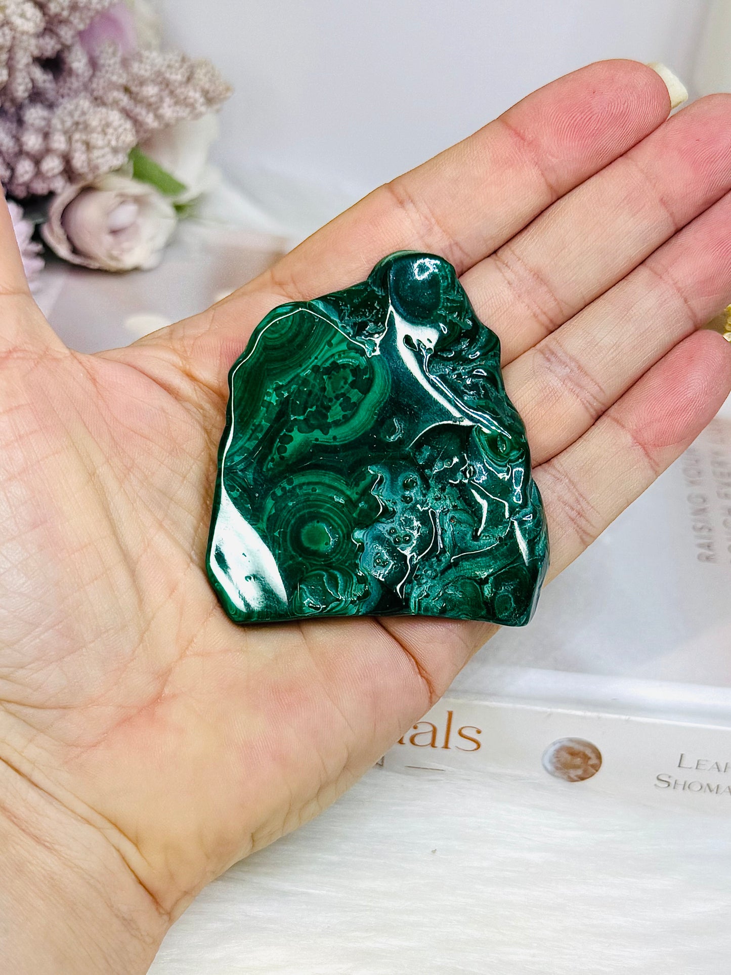 Malachite Slab 6cm (stand is display only)